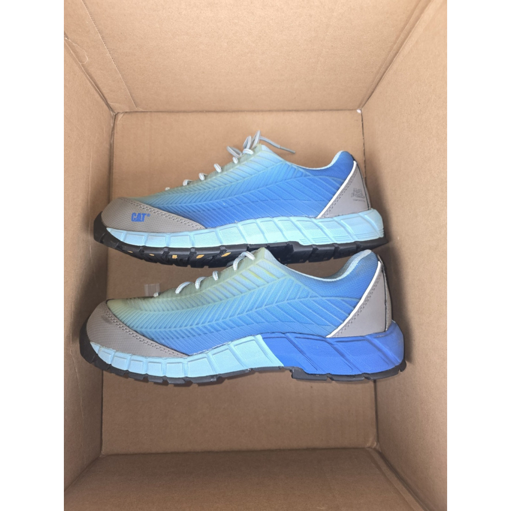 Cat Caterpillar Womans Steel Toes Size 10 Blue